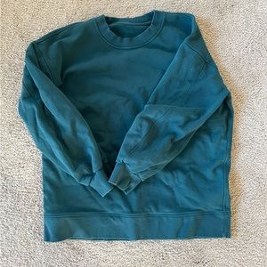 Lululemon perfectly oversized crew  green jasper